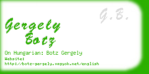 gergely botz business card